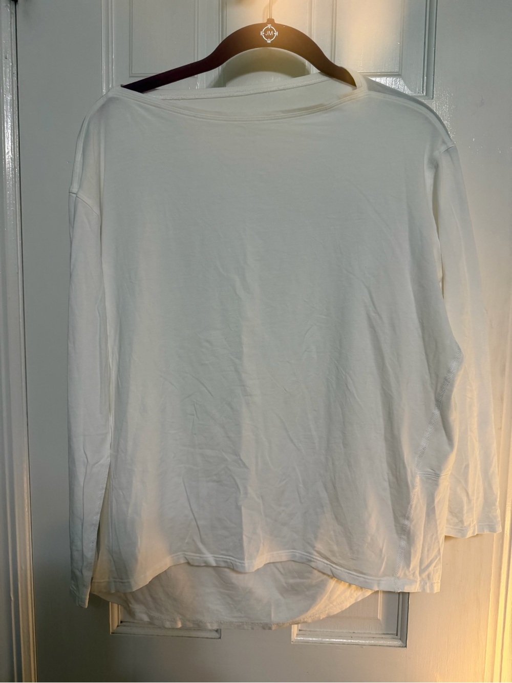 Lululemon White Long Sleeve Shirt, NWOT, 27” PTP, defect, $22